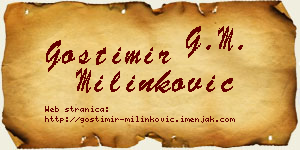 Gostimir Milinković vizit kartica